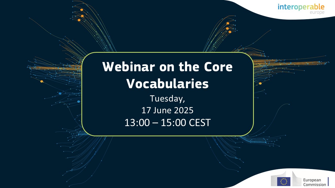 Visual - Webinar on the core vocabularies