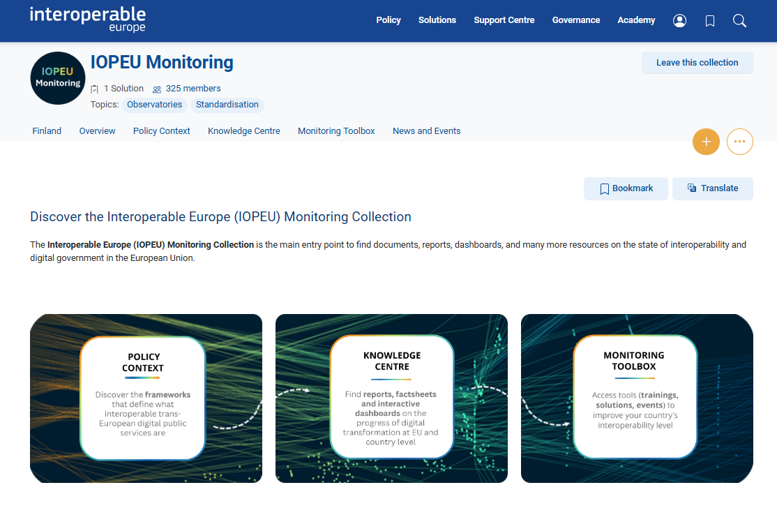 collection landing page
