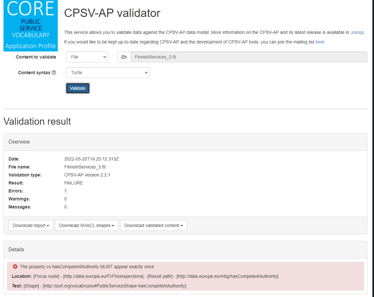 validator
