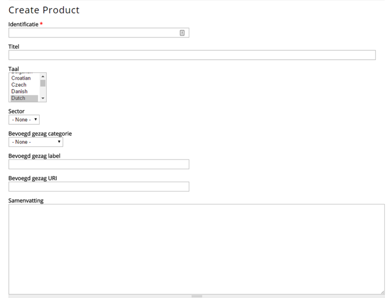 NL maak product