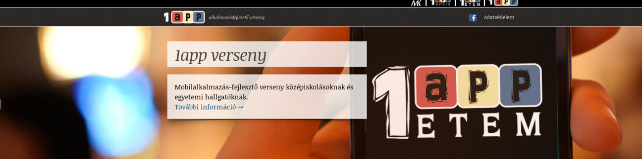 A screenshot from the app contest website