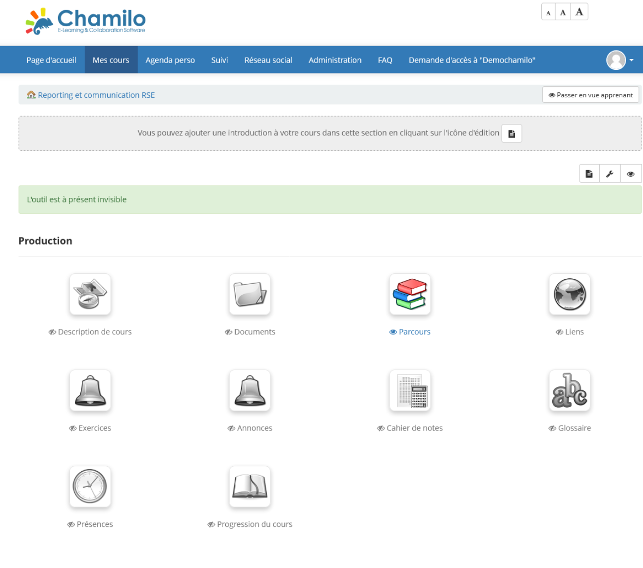 Chamilo LMS, learning path