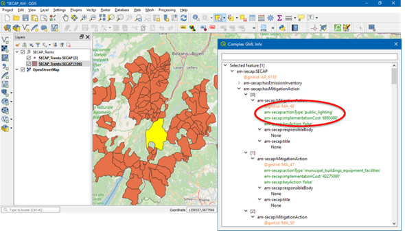 Example of harmonised SECAP data