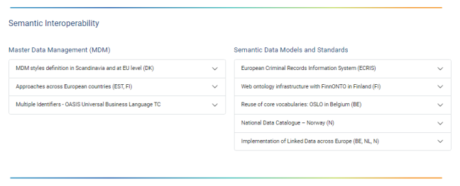 Semantic Interoperability Screenshot Page