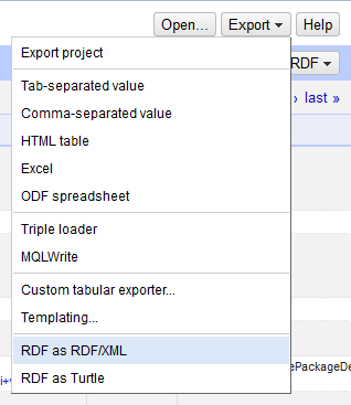 Exporting as RDF