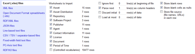 Import settings in OpenRefine