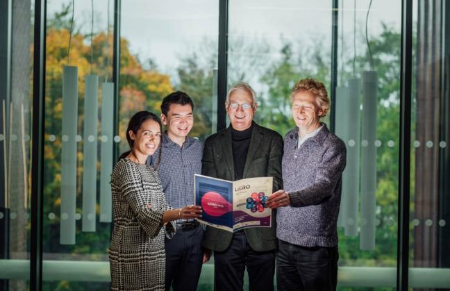 From left to right: Mariana Clohessy (Lero), Daniel Bangert (Digital Repository of Ireland), Brian Fitzgerald (Lero Director) and Patrick Healy (UL). Photo by Brian Arthur.