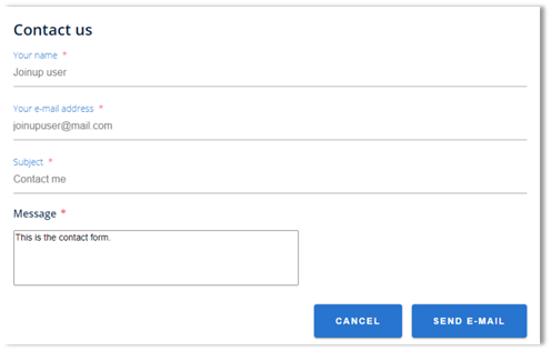 contact form mockup
