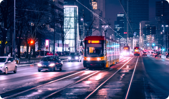 Image of a city in the night