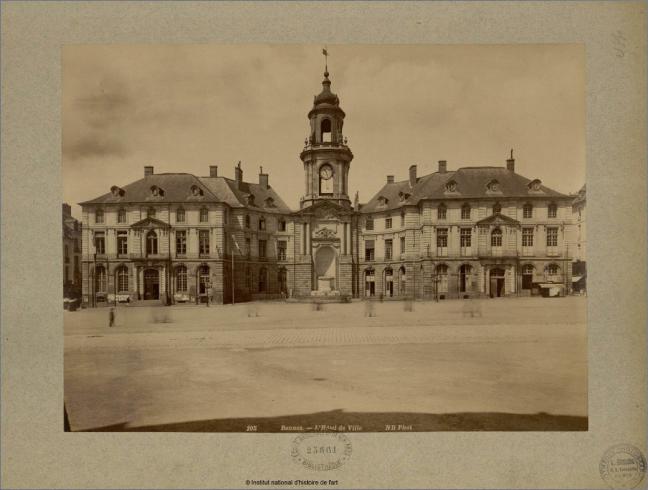 Rennes Hotel de Ville - image by Neurdein, Étienne. Image is public domain marked