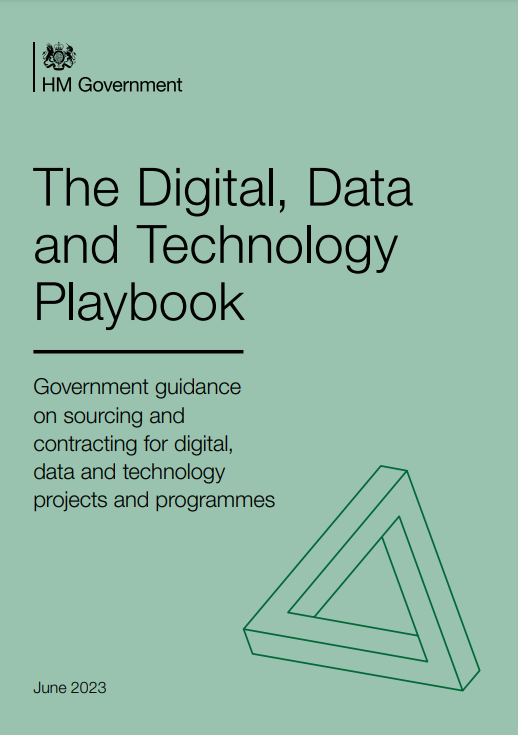 Cover page for The Digital, Data and Technology Playbook