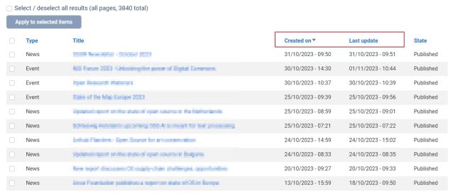 Archive in batch mode - table view