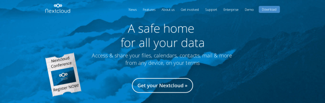 Screenshot from NextCloud website