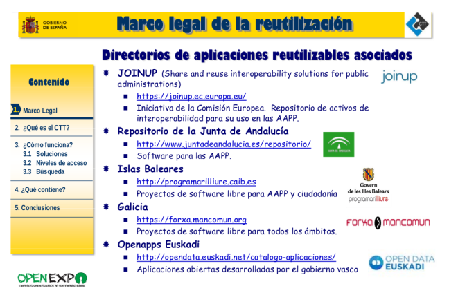 A slide from the CTT presentation at the OpenExpo