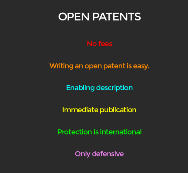 The many advantages of the Open Patent Office