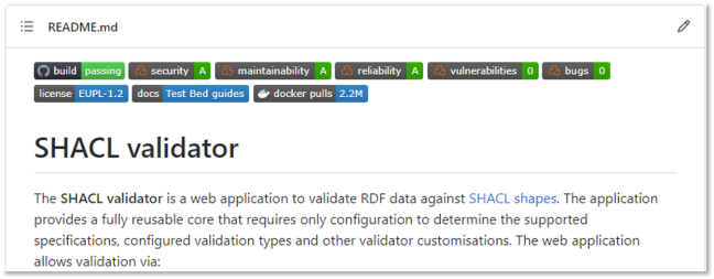 Validator quality badges