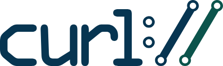The logo of the curl open source software
