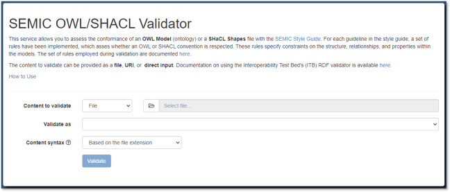 SEMIC Style Guide validator