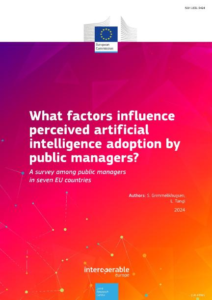 What factors influence perceived artificial intelligence adoption by public managers