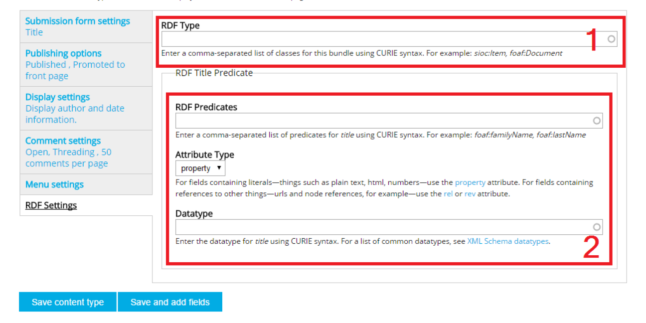 Editor - adding RDF to a new class