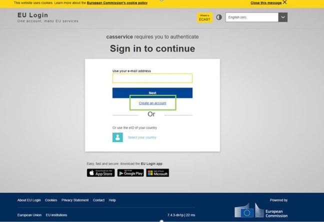 Create an account