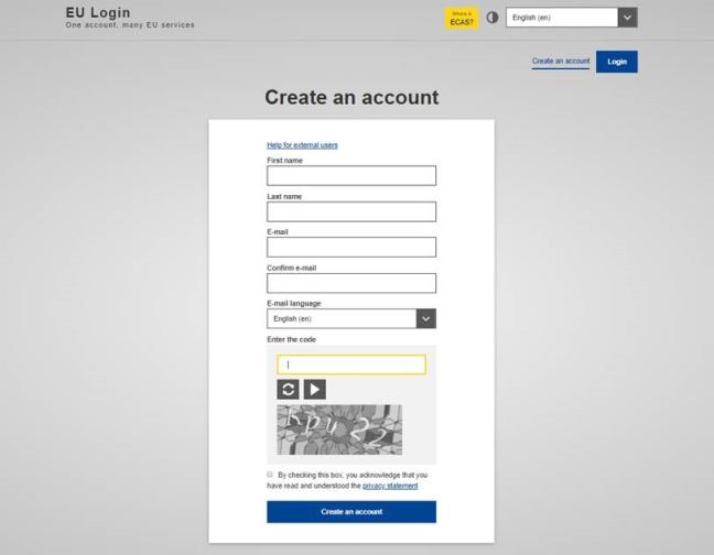 Create an account