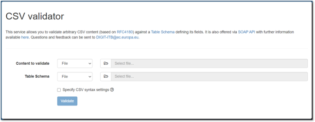 CSV validator