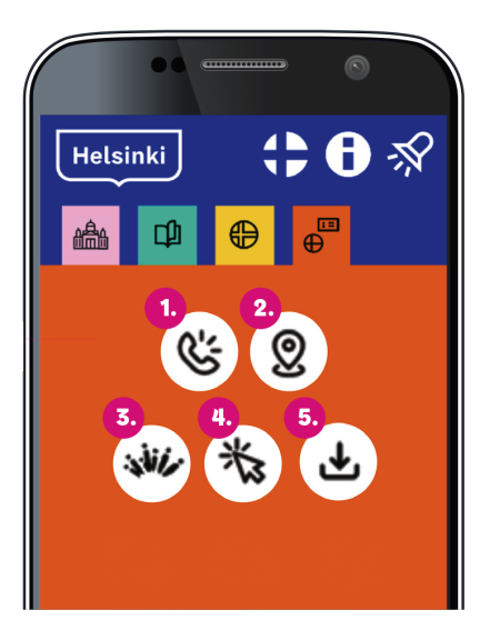 Discover Helsinki app opened on a smartphone screen.